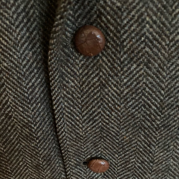 Vintage Benchley Limited Classic Wool Tweed Blazer Leather Wrapped Buttons - Picture 3 of 8